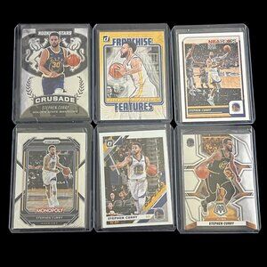 Steph "Stephen" Curry 6 Card Lot Basketball Cards | NM or Better | Prizm, Optic